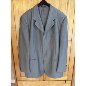 BERNINI Beverly Hills Gray Blazer Suit Jacket Mens 56 IT / 46 US Made Italy